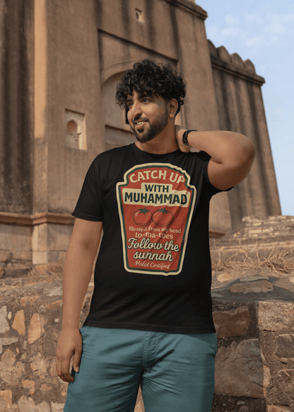 Catch Up Sunnah – Funny Halal Ketchup T-Shirt
