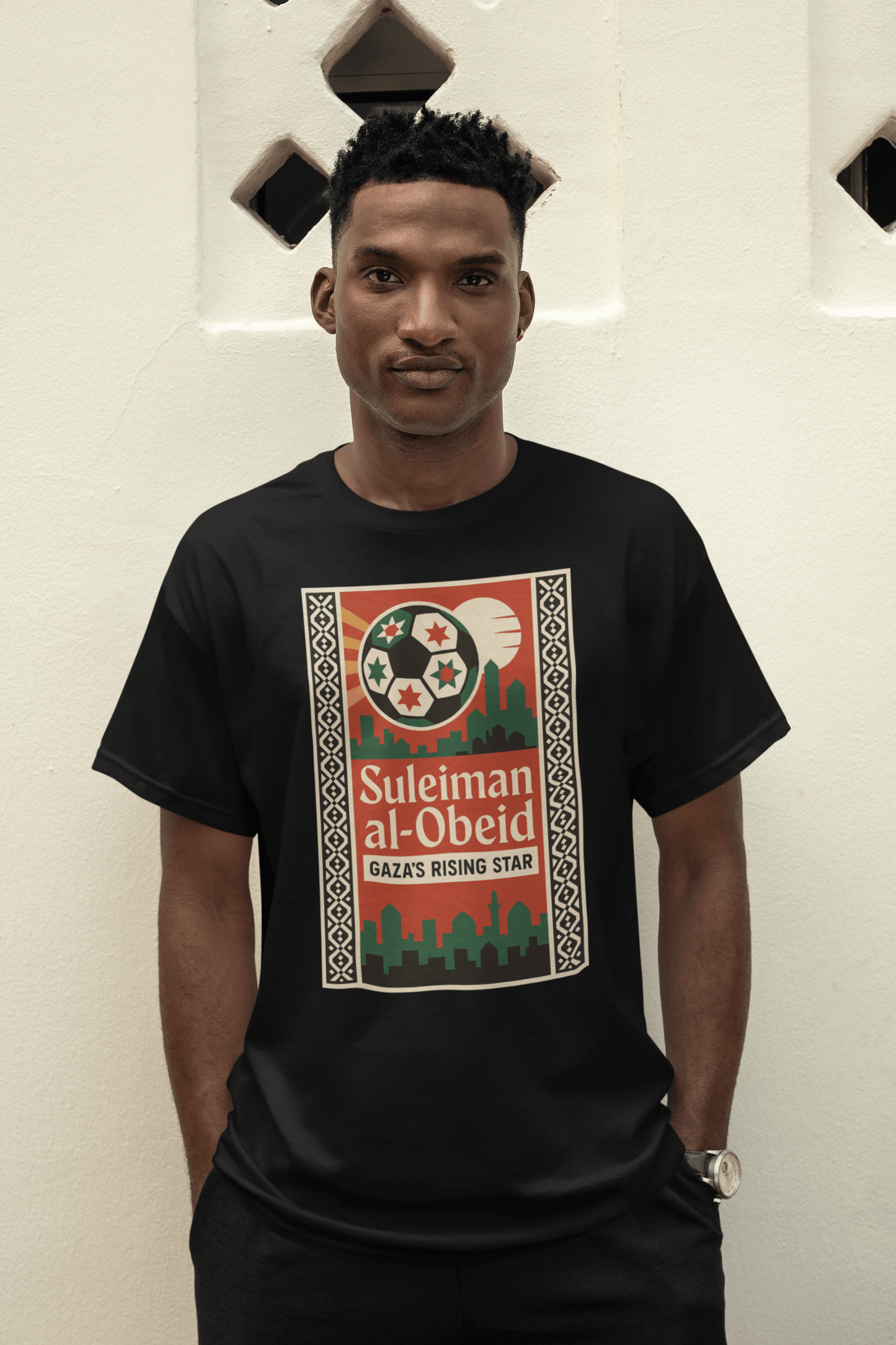 Suleiman al-Obeid – Gaza’s Rising Star | Premium Unisex Front & Back Print T-Shirt